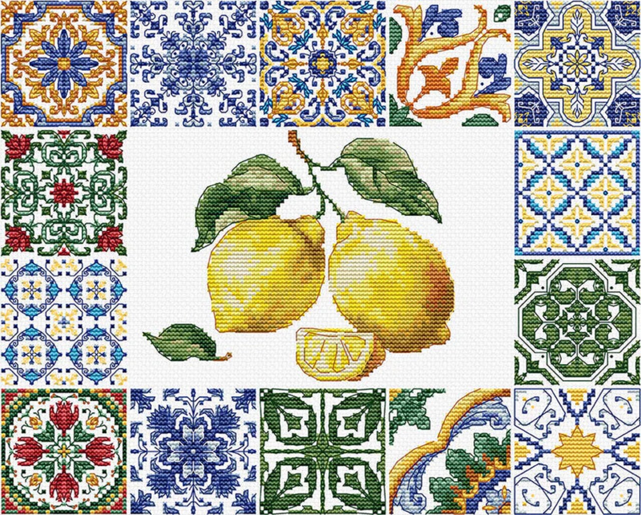 Lemon Essence of the Mediterranean B7049L Counted Cross-Stitch Kit